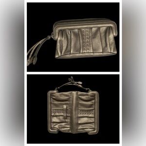 Cole Haan Silver Leather Clutch